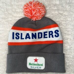NY Islanders Gray and Orange Beanie